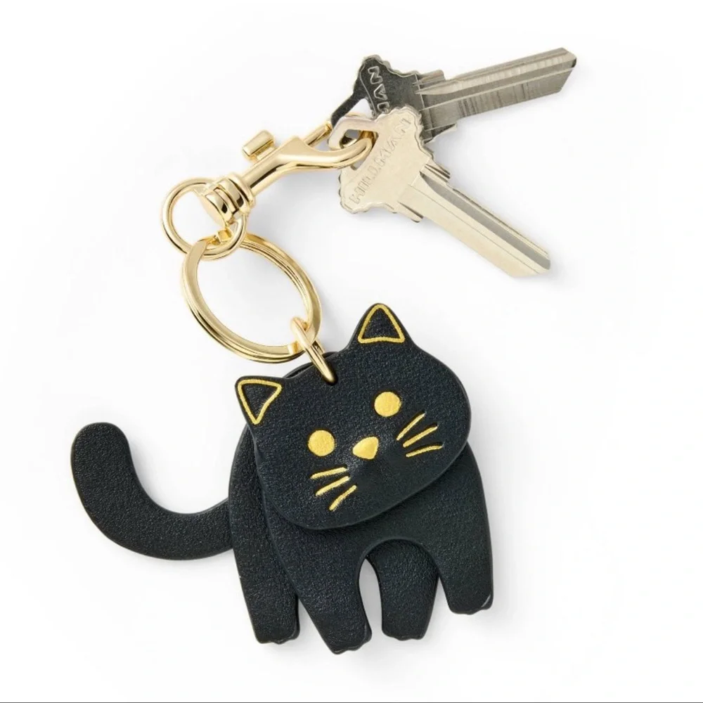 The Cuddle Collab Cat Keychain Black NWT